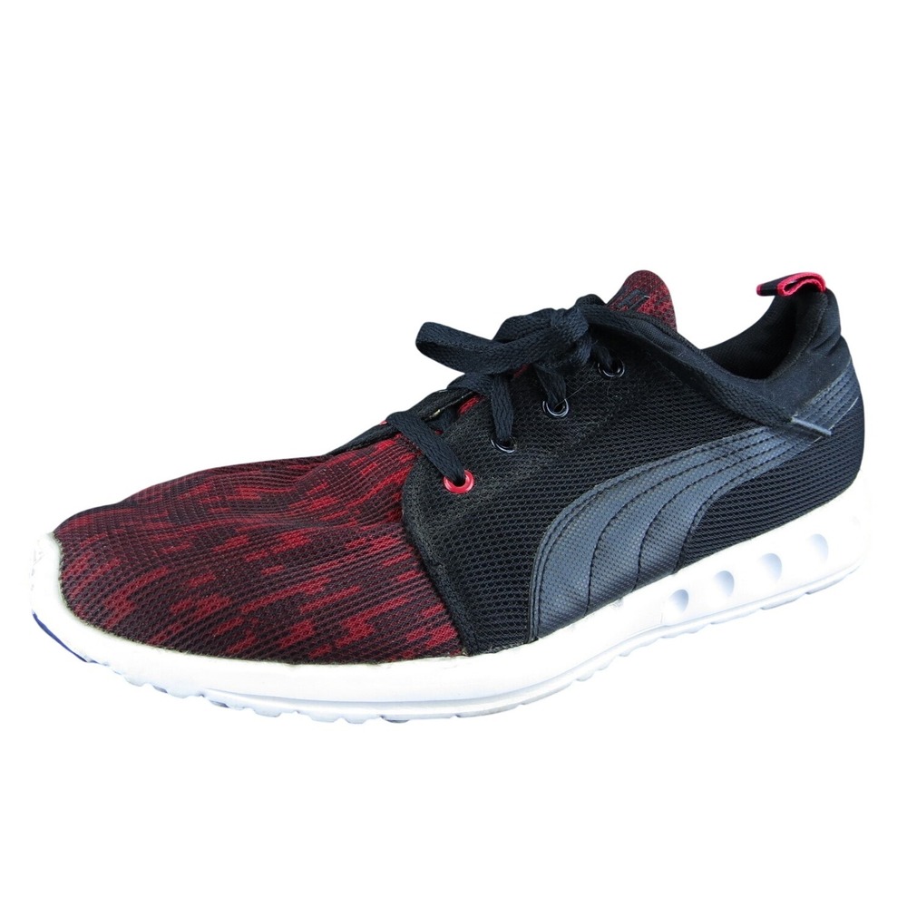 PUMA Carson Runner Glitch Men Sneaker Shoes Red Synthetic Lace Up Sz 11.5 Medium